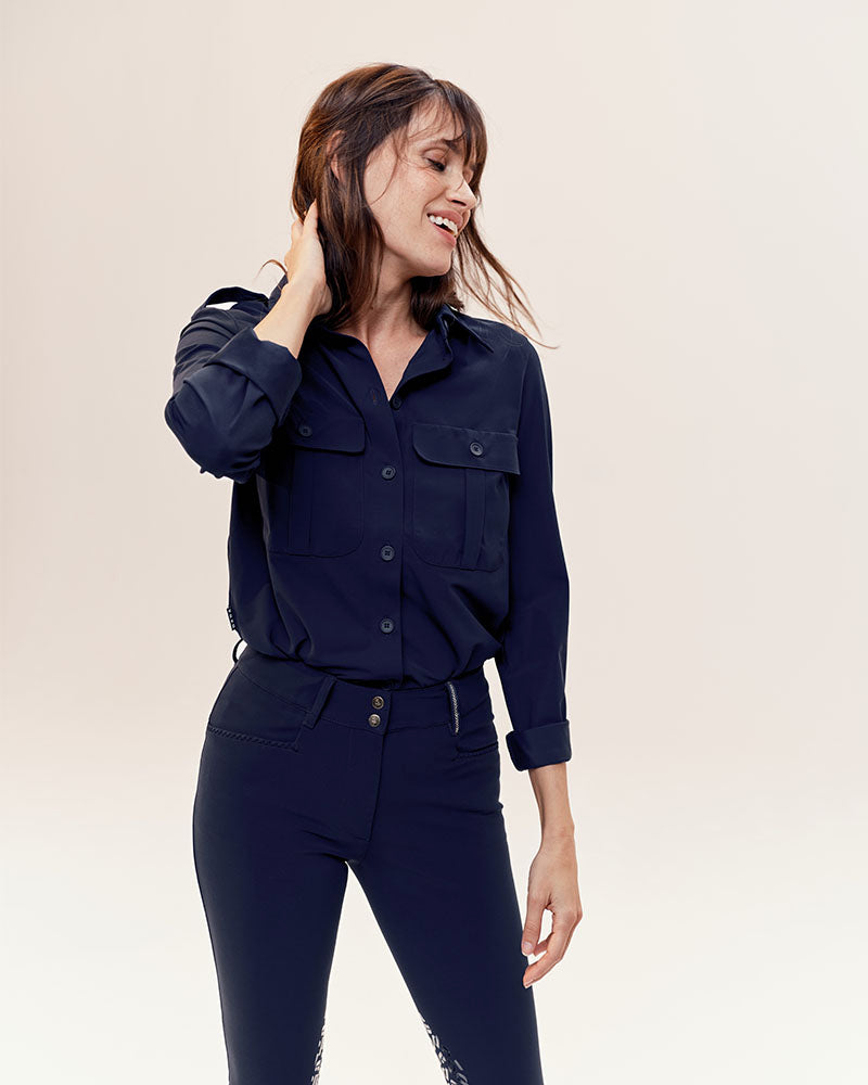Hattina - Chemise technique fluide d'équitation