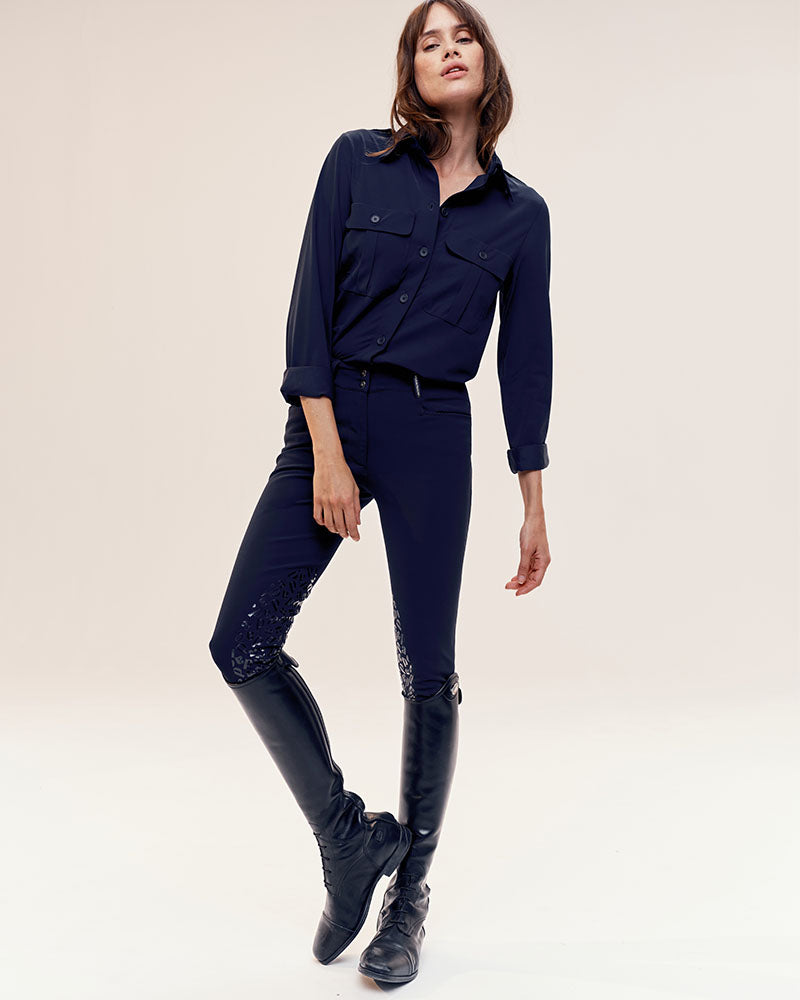 Hattina - Chemise technique fluide d'équitation