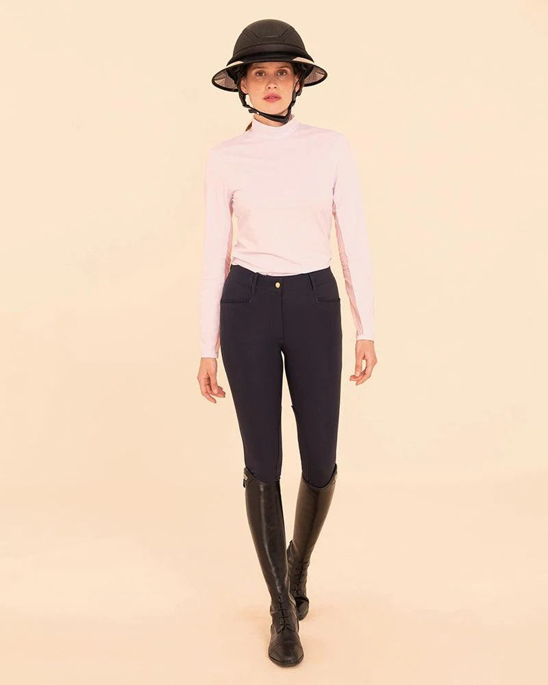 Visconti - T-shirt technique d'équitation col montant