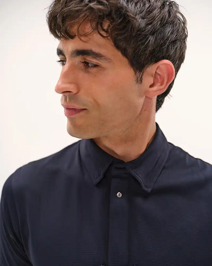 Blue - Polo de concours manches courtes d'équitation