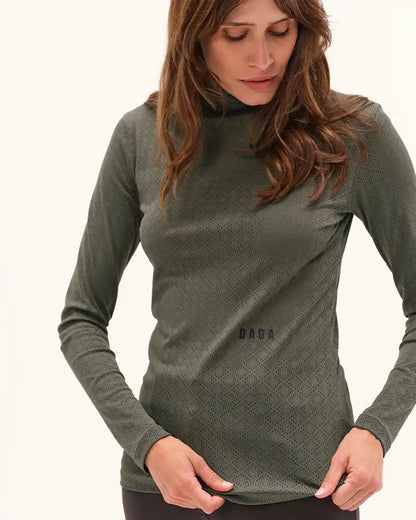 Calder - T-Shirt technique perforé d'équitation col montant