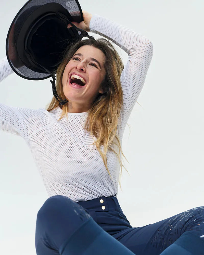 Jazz - T-shirt technique d'équitation manches longues microperforé